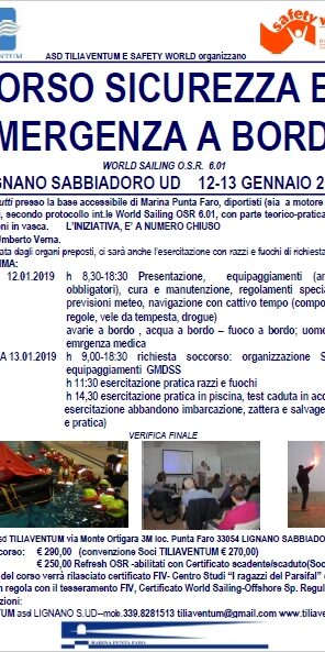 corso sicurezza ed emergenza a bordo