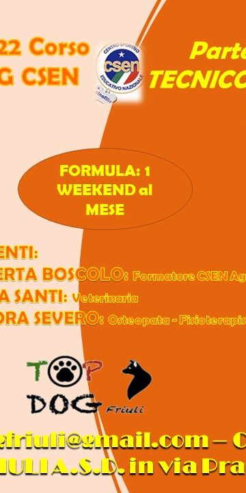 Corso tecnici agility 2022