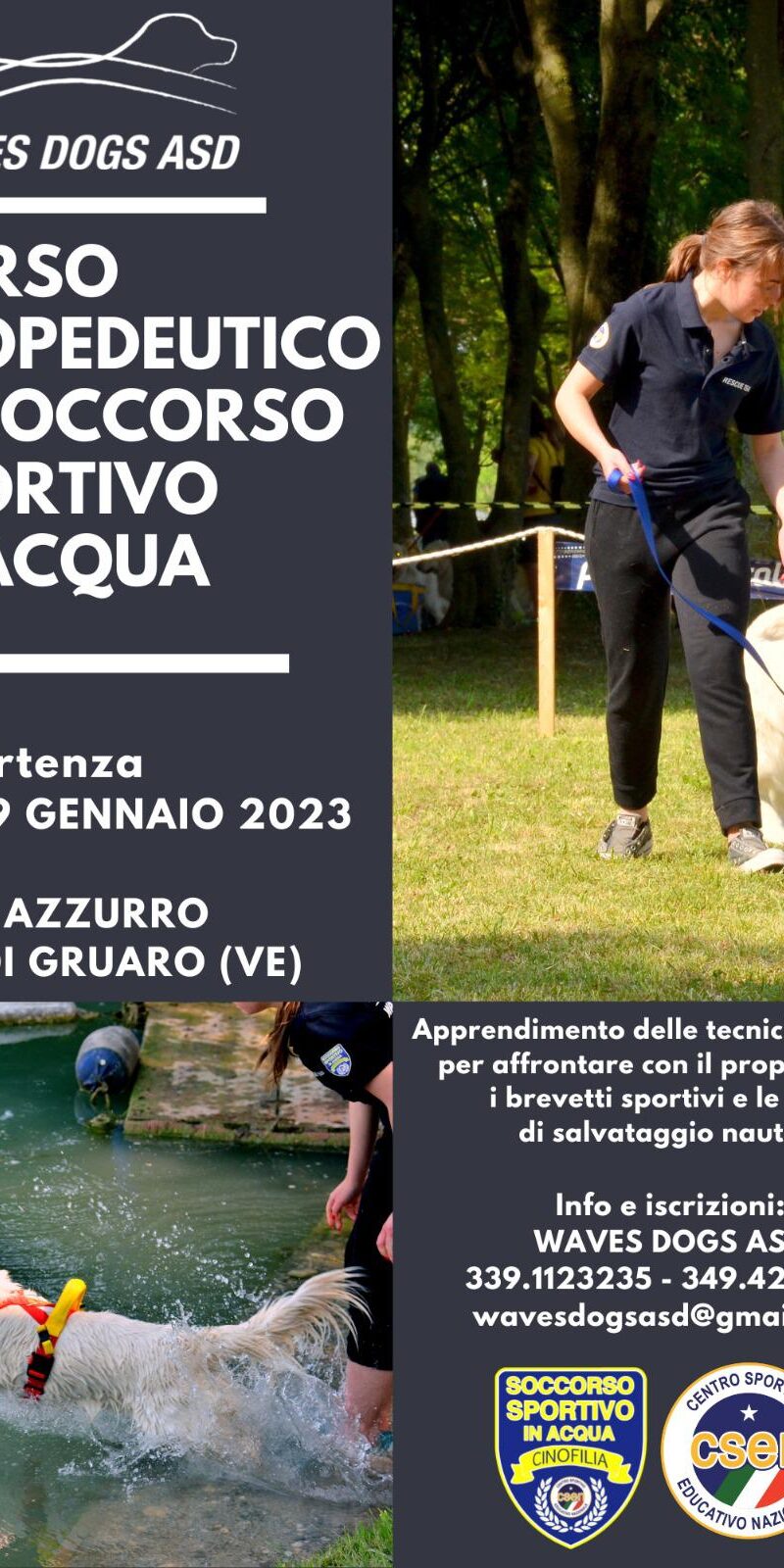 Corso propedeutico soccorso sportivo in acqua