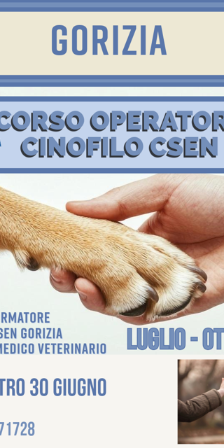 Corso Operatore Cinofilo CSEN