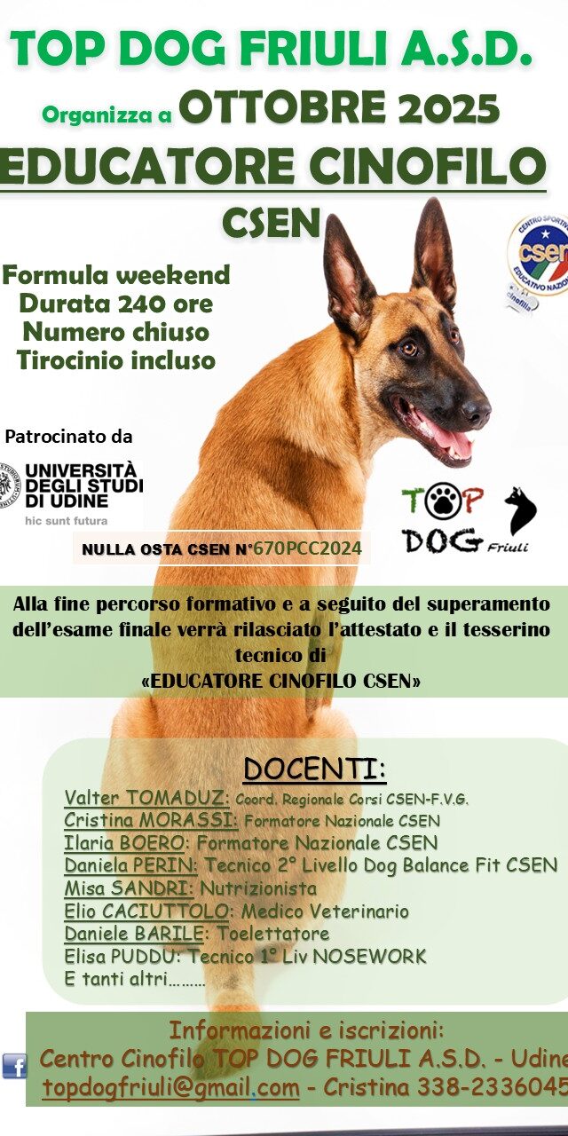 Corso educatori cinofili 2025